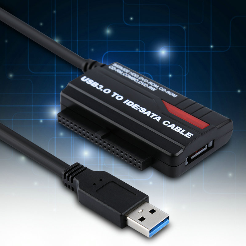 USB 3.0 to SATA or IDE 2.5"/3.5" hard drive Adapter Converter Cable OTB External Drive Adapter Line with Power Adapter US Plug