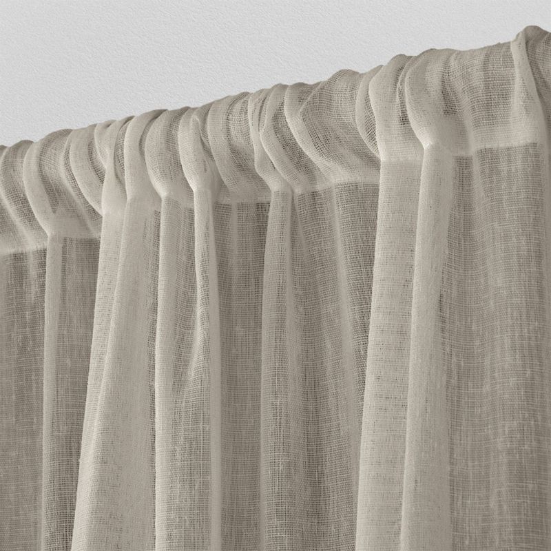 84"x54" Belgian Sheer Curtain Panel Gray - Exclusive Home