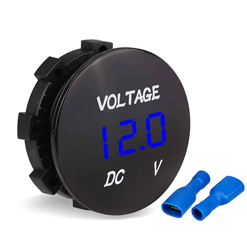 Universal Digital Voltmete Display6v48v Waterproof Voltmeter car Voltmeter12v Voltmeter for DC 12V24V Car Motorcycle Auto Truck Ship etcBlue