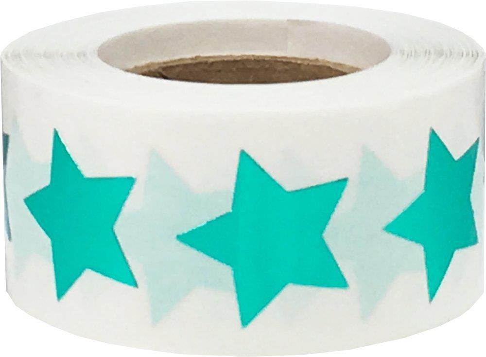 Metallic Green Star Stickers, 3/4 Inch Wide, 500 Labels on a Roll
