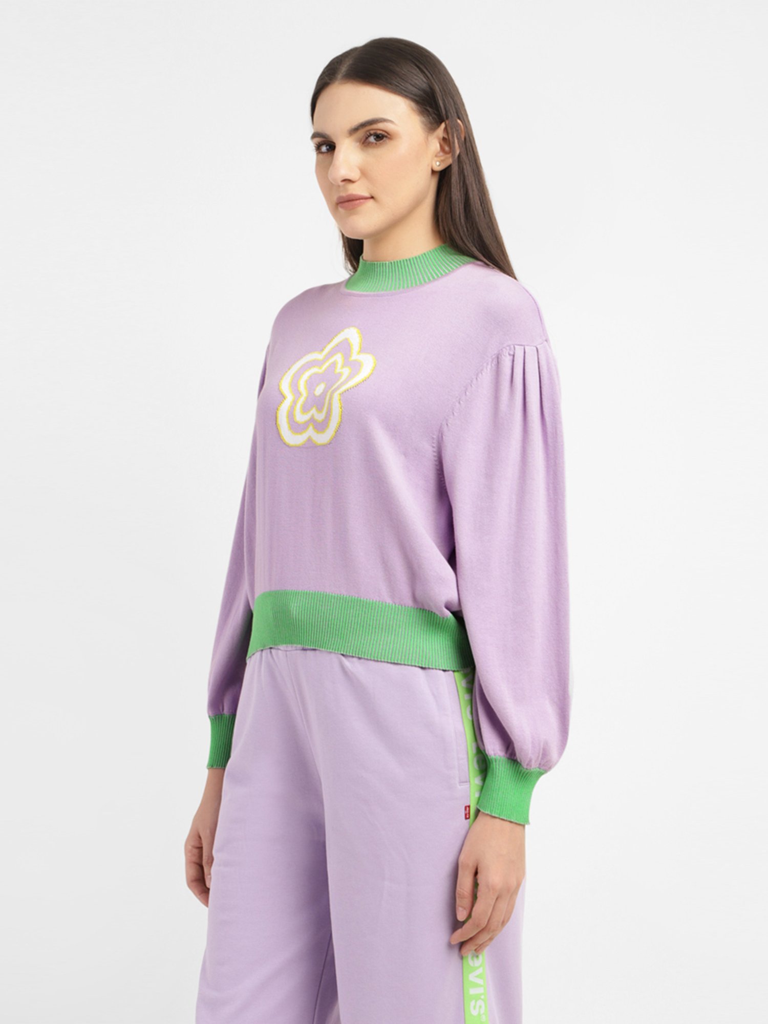 Levi's Purple Printed Knitted Top