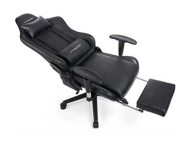 GTRACING Big and Tall Gaming Chair with Footrest Heavy Duty Adjustable Recliner with Headrest Lumbar Support Pillow High Back Ergonomic Leather Racing Computer Desk Executive Office Chair
