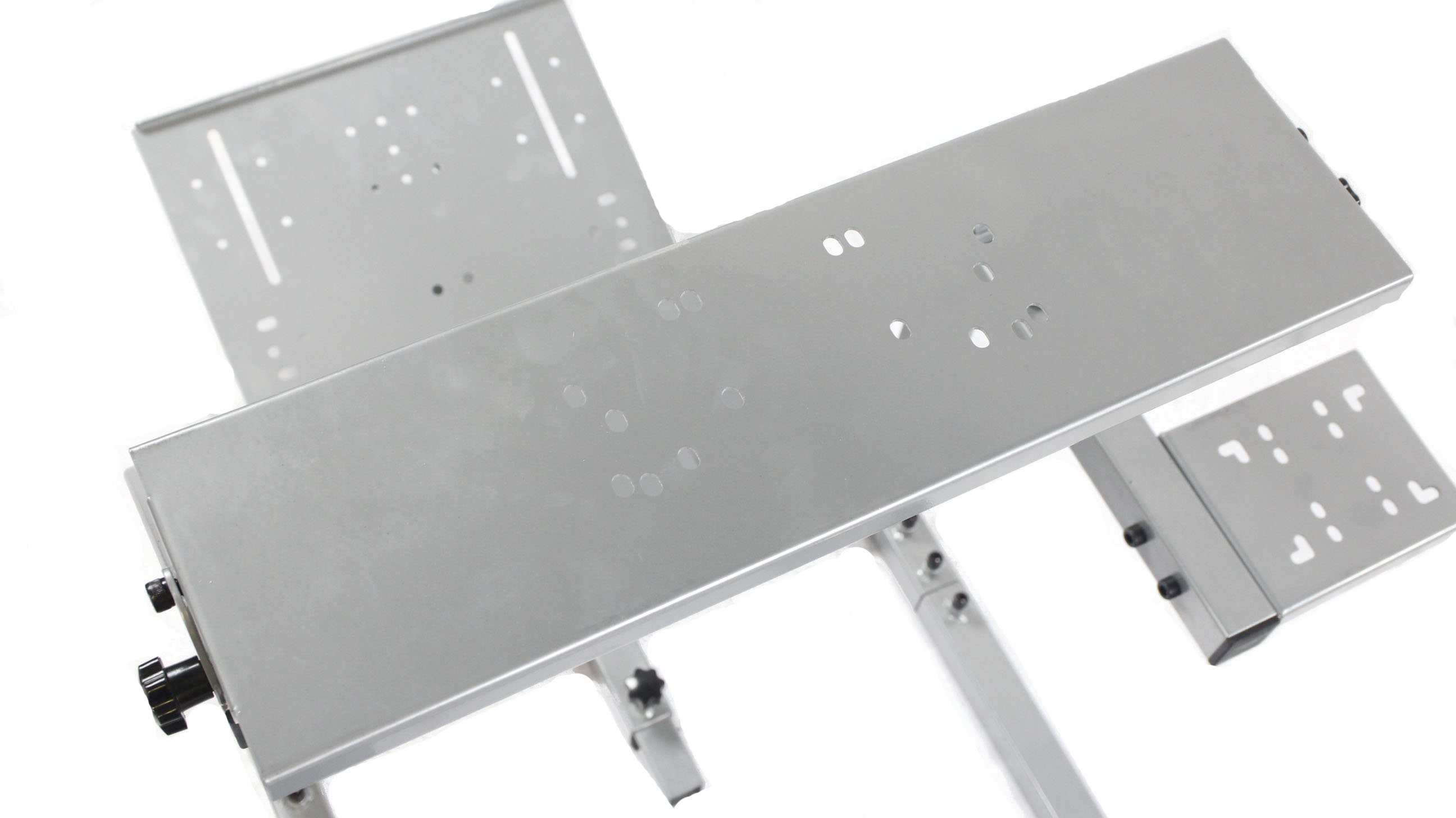 GTR Racing Simulator GTAF-S-S105LBKRD - GTA-F Model (Silver) Triple or Single Monitor Stand with Black/Red Adjustable Leatherette Seat, Racing Simulator Cockpit gaming chair Single Monitor Stand