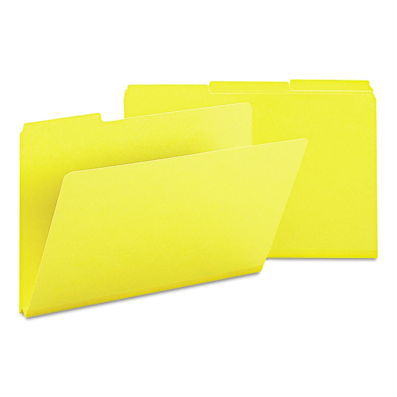 Smead Recycled Folder One Inch Expansion 1/3 Cut Top Tab Legal Yellow 25/Box 22562