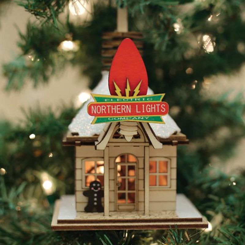 Ginger Cottages 5.25" Northern Lights Electric Company  -  Ornament Sets