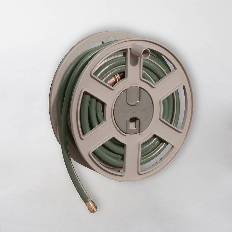 Suncast Swivel Smart Trak Hose Hideaway 225 Foot Hose Reel Storage Bin (3 Pack)