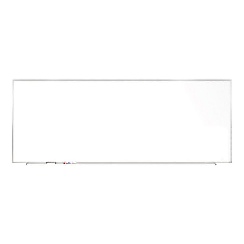 Ghent Magnetic Painted Steel Whiteboard with Aluminum Frame 4'H x 12'W M34124