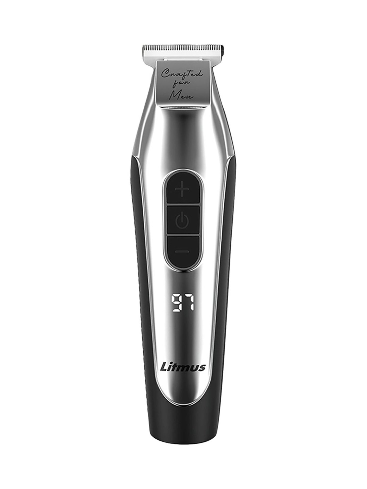 Litmus PT-202 Luxury Edition Cordless Precision Trimmer - 100 Min Runtime (Black and Steel)
