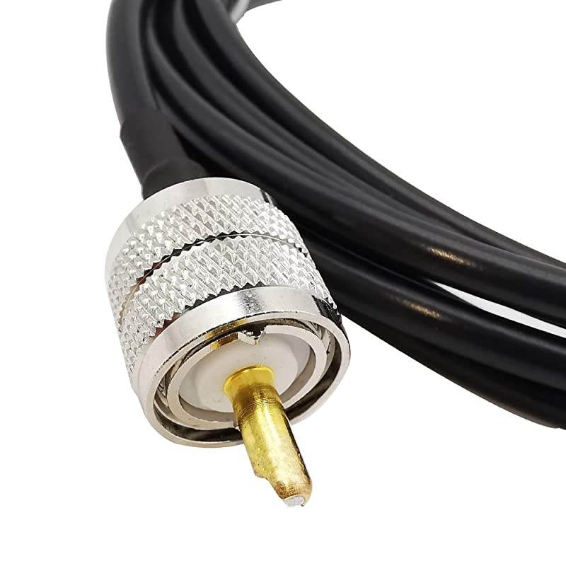 UHF Extension Cable PL-259 Male to SO-239 Female Connectors with RG58 Coax Cable 1 Meter 3.3 Feet for CB/Ham Antenna, Marine VHF Radio Antenna, Amateur Radio