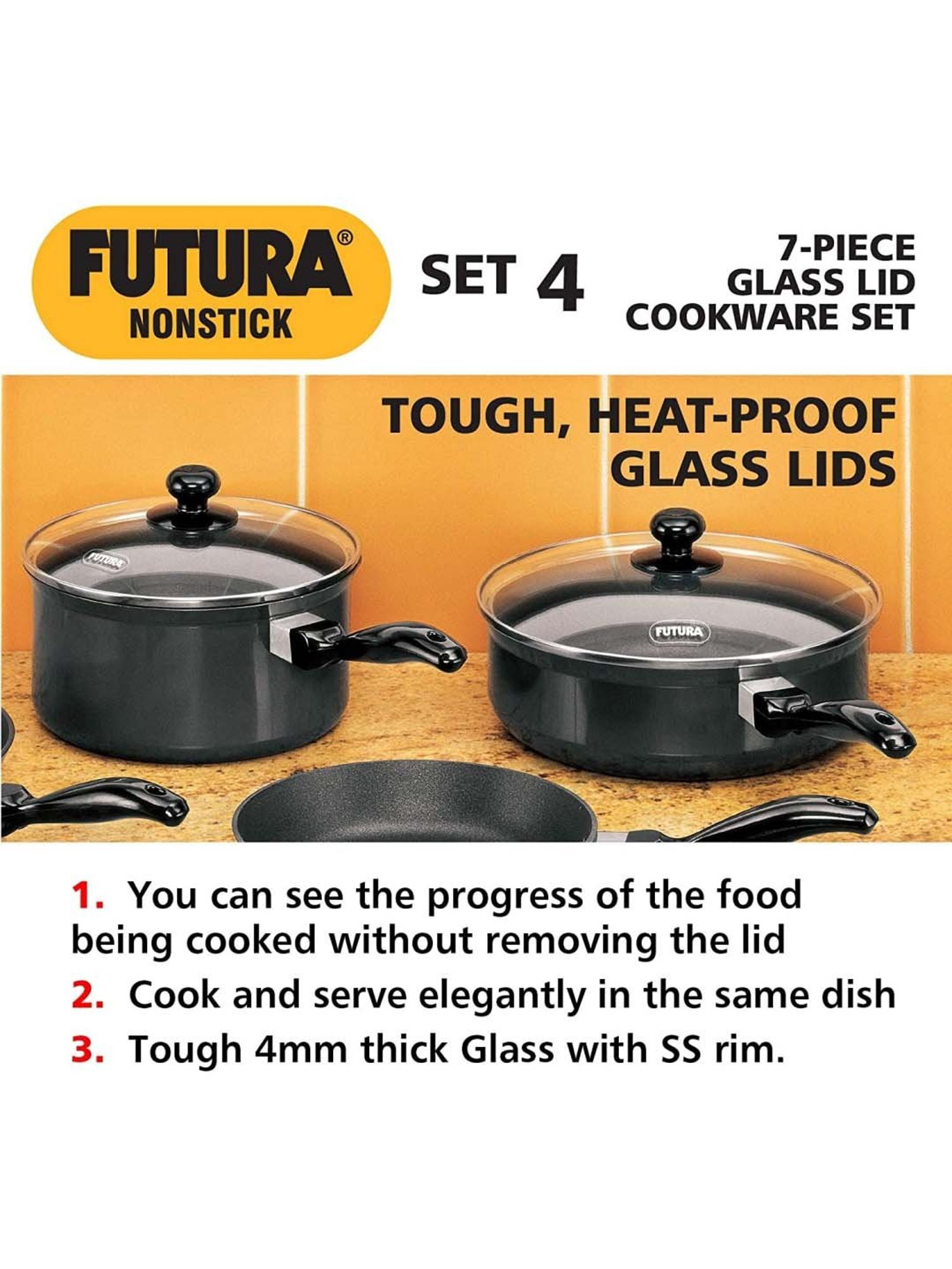 Hawkins Futura Black 5 Piece Non-Stick Cookware Set