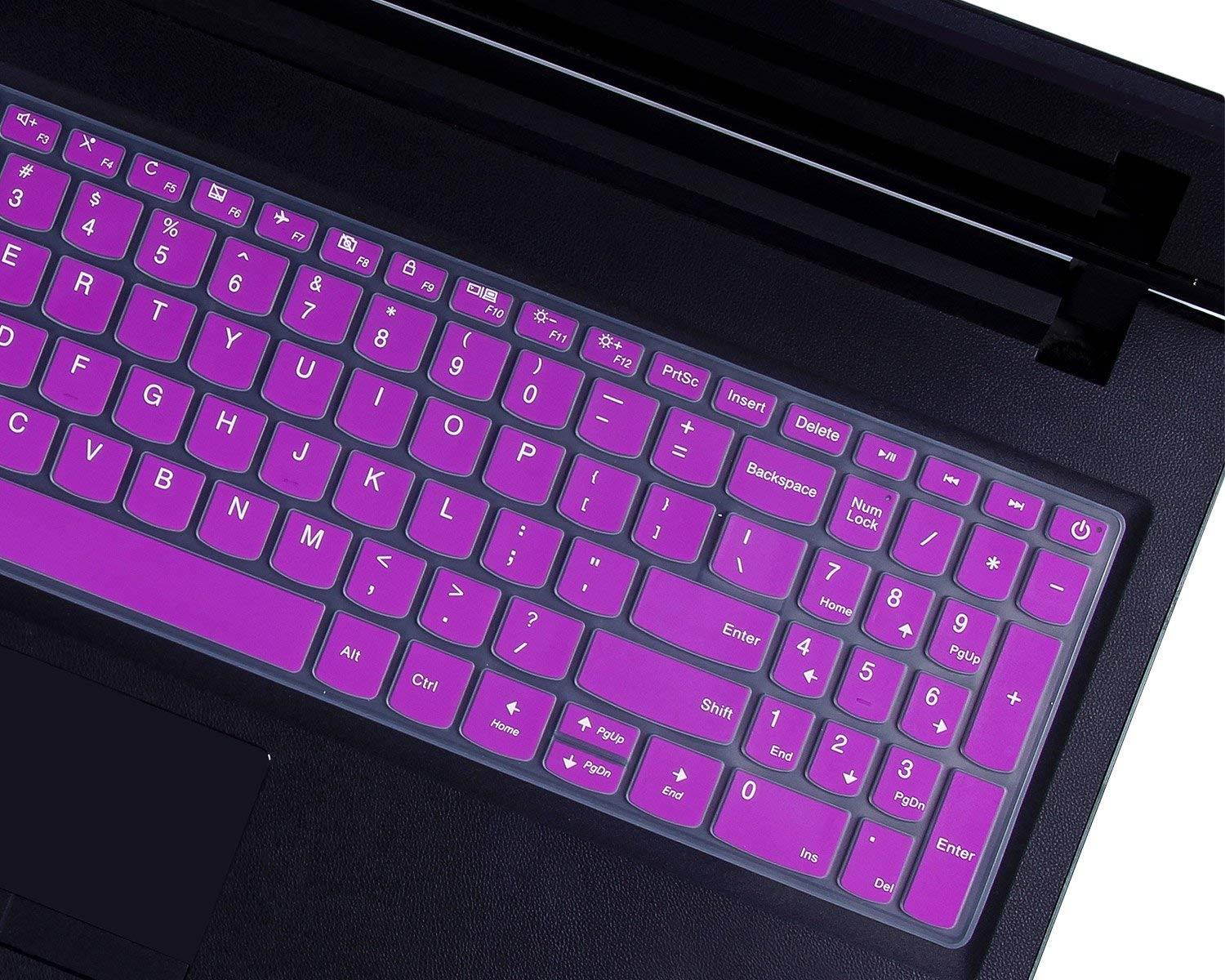 CaseBuy Keyboard Cover Compatible Lenovo IdeaPad 320/330/330s 15.6 inch, IdeaPad 320/330 17.3 inch, IdeaPad 520 15.6 inchLaptop US Layout, Purple