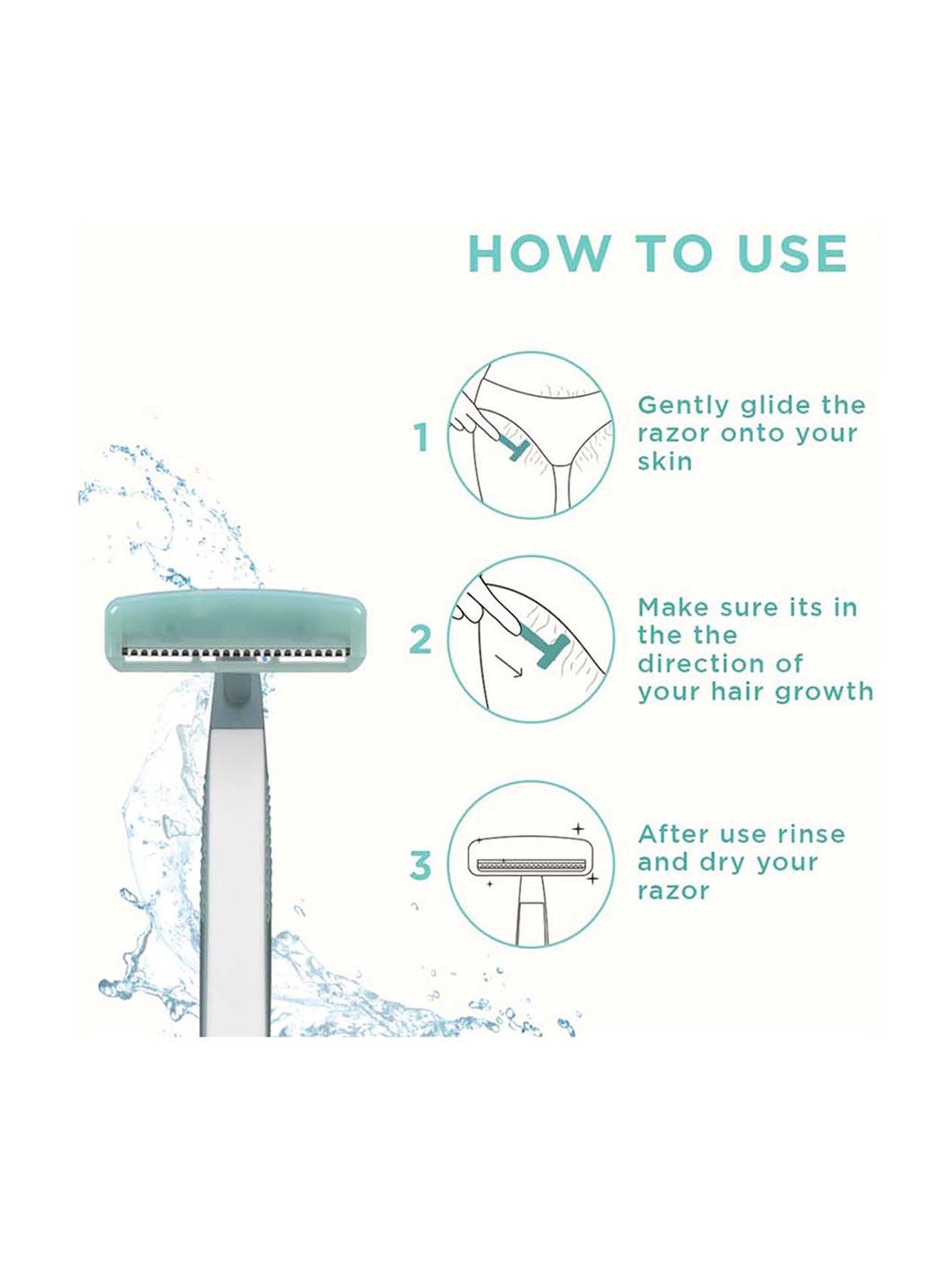 Furr by Pee Safe Bikini Line Trimming Razor (Green and White)