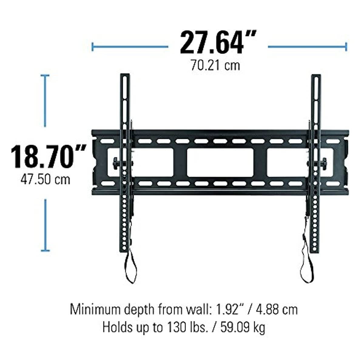 Sanus Universal Low Profile Tilt TV Wall Mount for 37" - 80" LED, LCD & Plasma TVs, Eliminates Glare with 10&ordm; of Tilt & Post-Install Adjustments - 3 Step Install - Safety Certified - MLT14-B1
