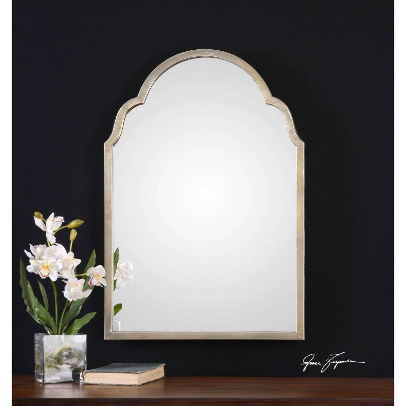 Rectangle Brayden Petite Arch Decorative Wall Mirror Silver - Uttermost