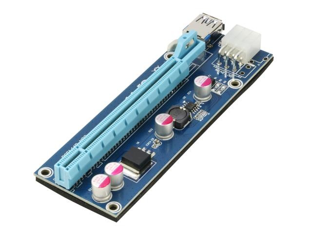 6-Pack Ver006C Mining Dedicated PCIe Riser Cable Card Adapter Cryptocurrency PCI Express 1X to 16X Extender Mining Rig 60cm USB 3.0 6Pin Power