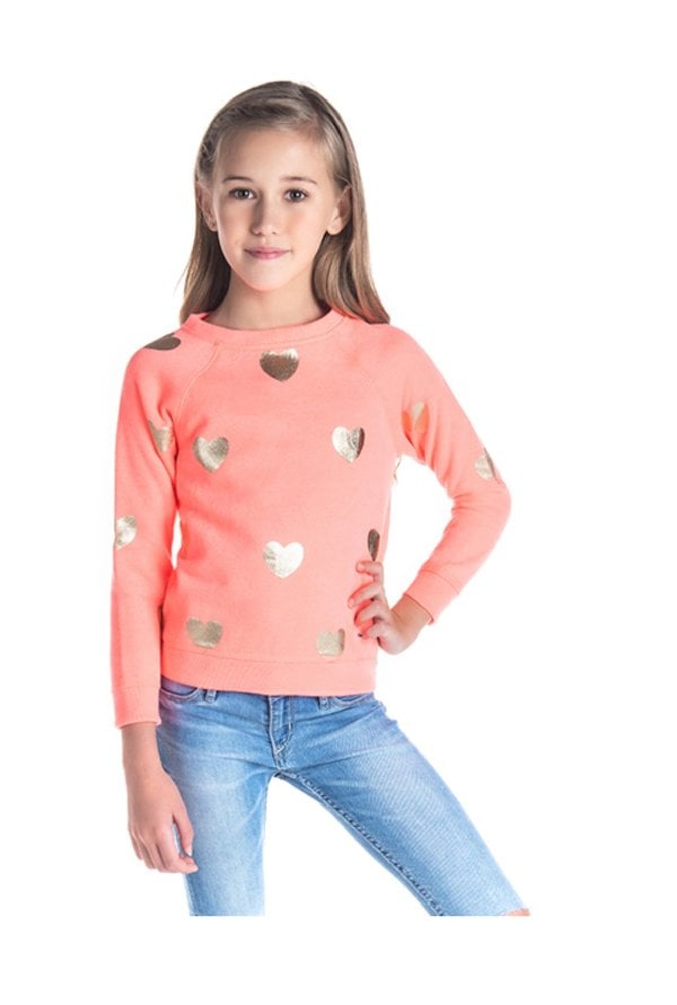 Cherry Crumble by Nitt Hyman Kids Light Orange Printed Sweatshirt