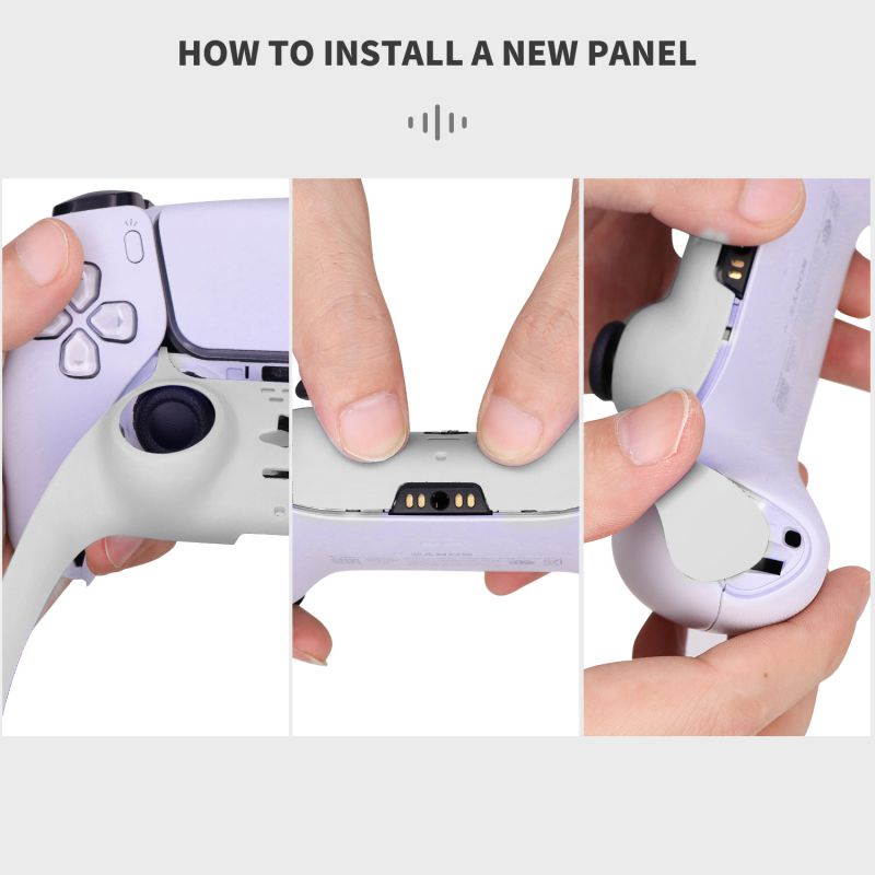 Decorative Strip for PS5 Dualsense Controller, Ackmioxy PS5 Accessories DIY PS5 Controller Replacement Shell Color Replacement Decoration Accessories for PS5 Controller Panel (Red)