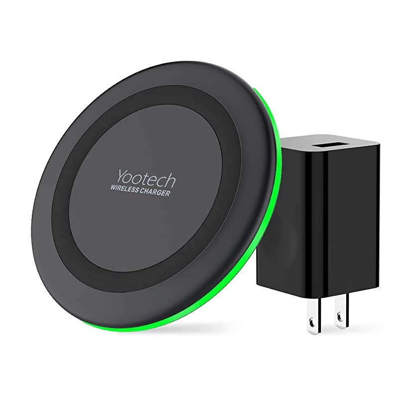 Wireless Charger, Qi-Certified 10W Max Wireless Charging Pad with Quick Adapter, Compatible with iPhone 12/12 Mini/12 Pro Max/SE 2020/11 Pro Max,Samsung Galaxy S21/S20/Note 10,AirPods Pro