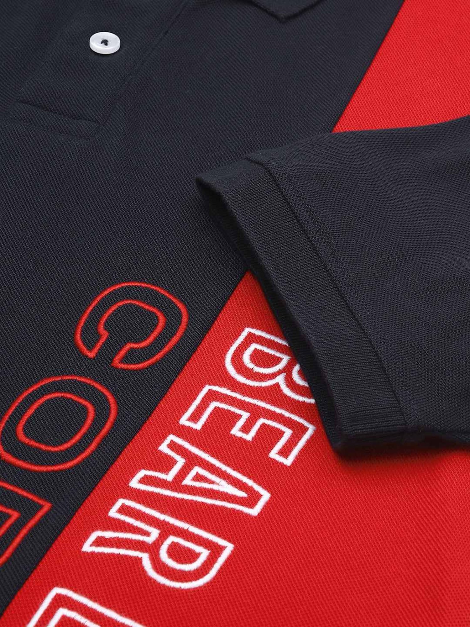 The Bear House Multicolored Cotton Slim Fit Printed Polo T-Shirt