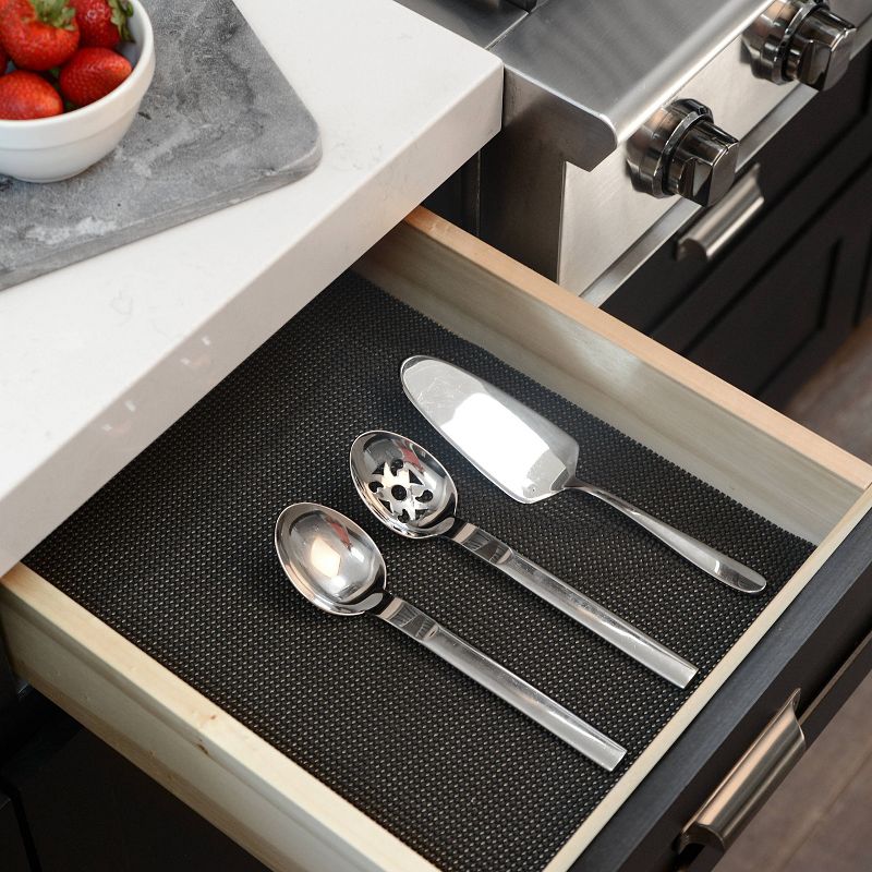 Con-Tact Brand Grip Excel Grip Non-Adhesive Shelf Liner - Black (12''x 14')