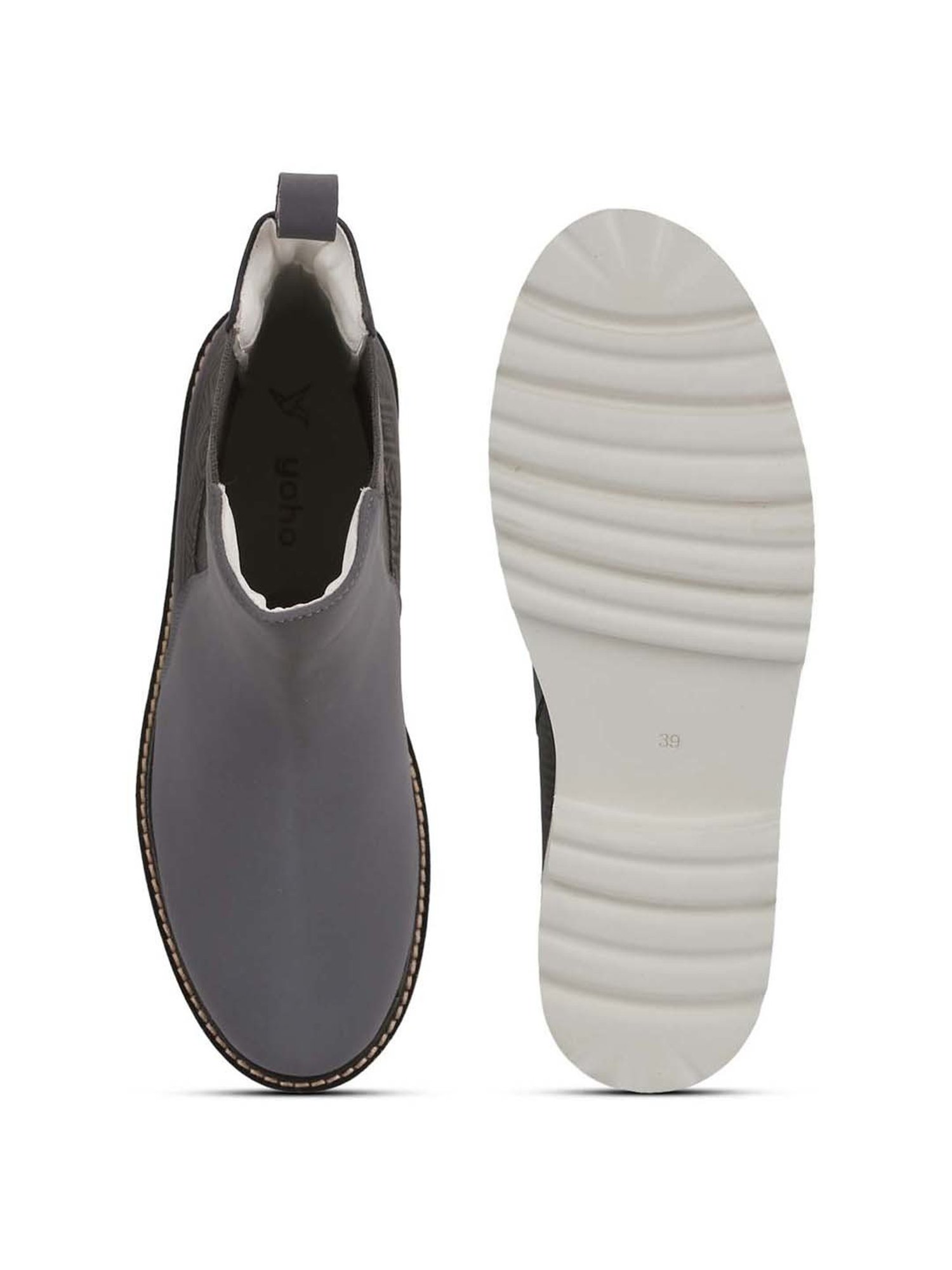 Yoho Women's Grey Chelsea Boots