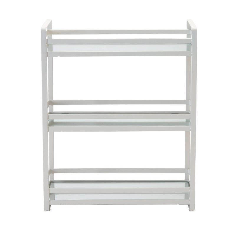 3 Tier Flat Wire Slim Vanity Tower White - Home Details