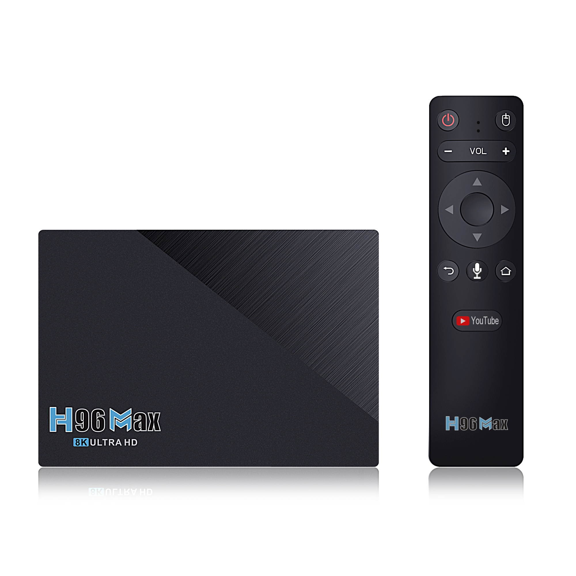 H96 MAX RK3566 SDRAM 8GB DDR3 64GB eMMC ROM Android 11.0 8K UHD TV Box bluetooth 4.0 5G Wifi 1000M LAN H.265 VP9 4K Decoder Voice Control OTT Box-EU Plug