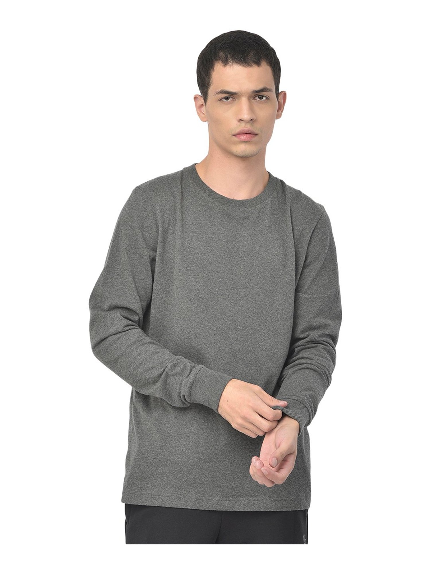 Woodland Grey Cotton Crew T-Shirt