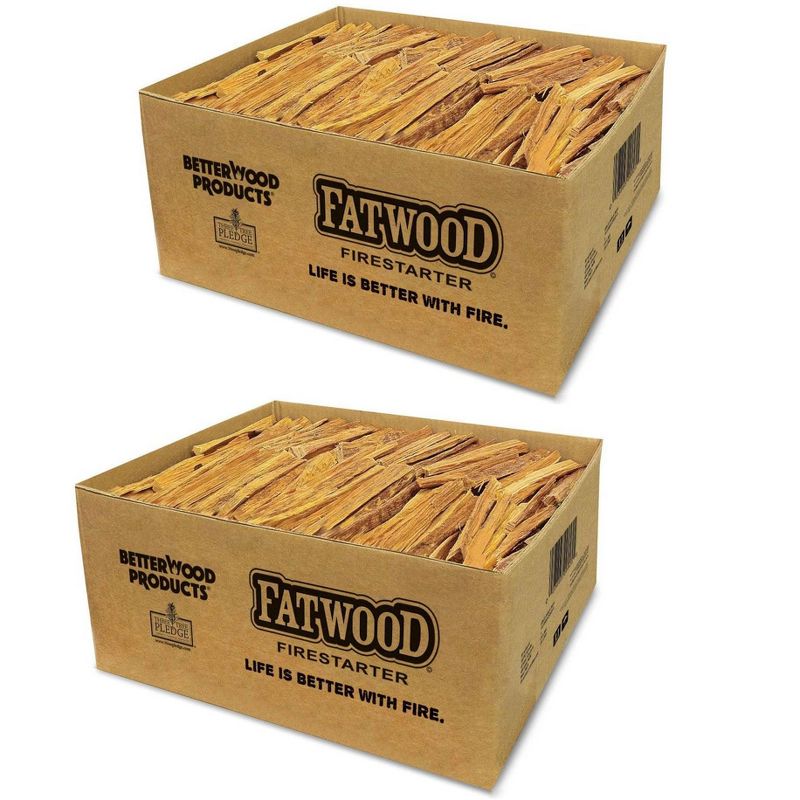 Betterwood Products 9951 Natural Pine Fatwood 50 Pound Firestarter (2 Pack)