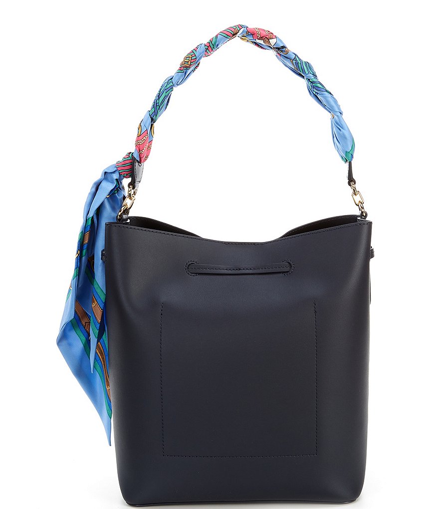 Lauren Ralph Lauren Debby Drawstring Printed Scarf Hobo Bag