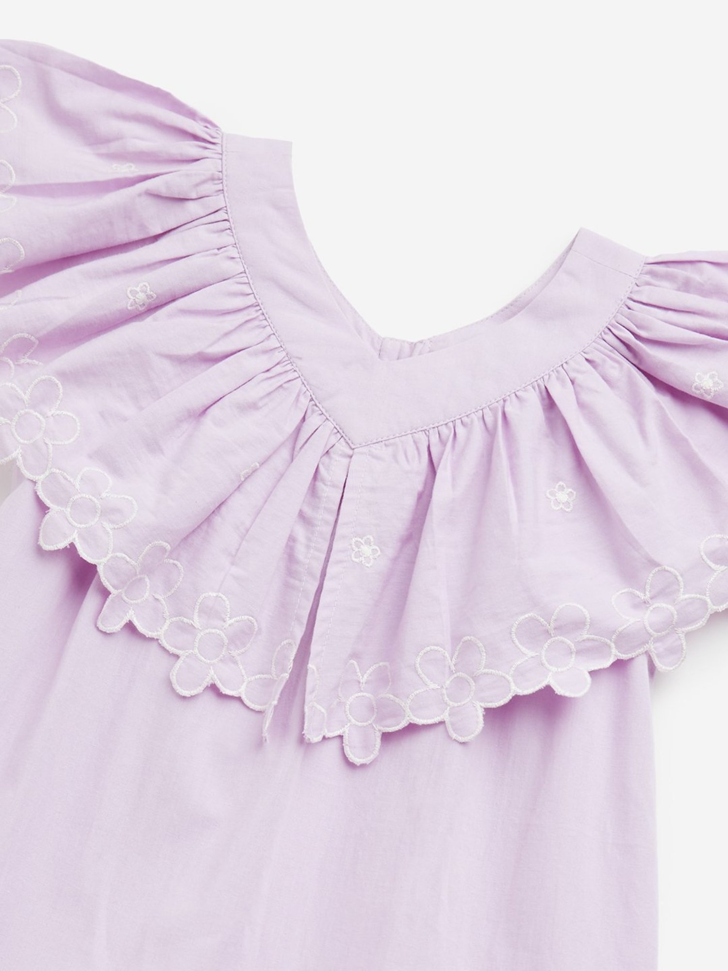 HOP Kids by Westside Lilac Ruffle Design Tiered Cotton Dress