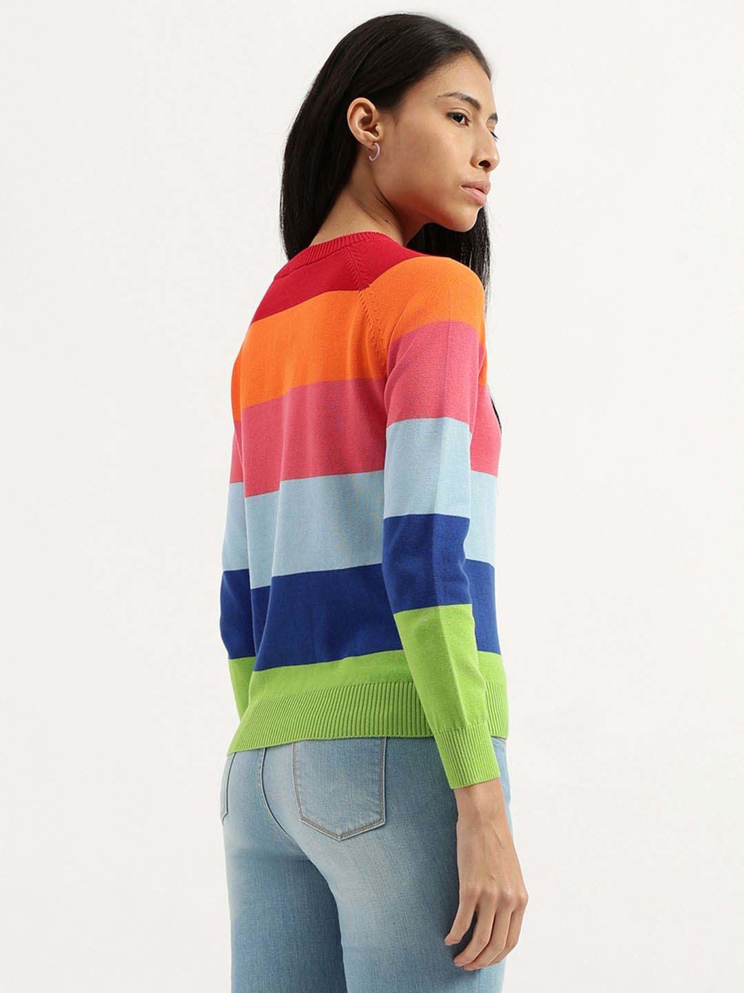 United Colors of Benetton Multicolored Cotton Color-Block Top