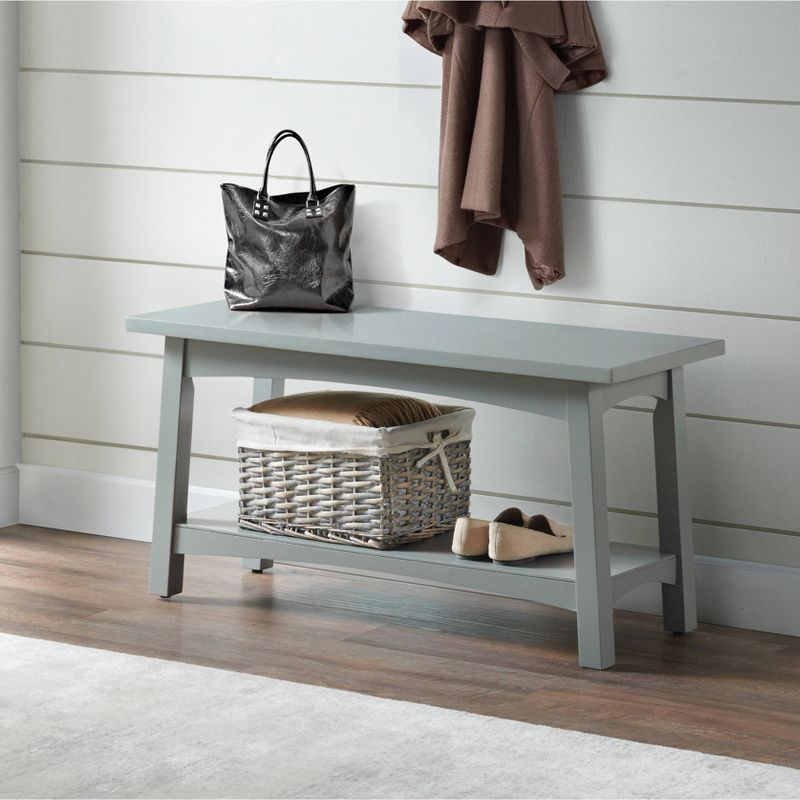 36" Craftsbury Entryway Bench Gray - Alaterre Furniture