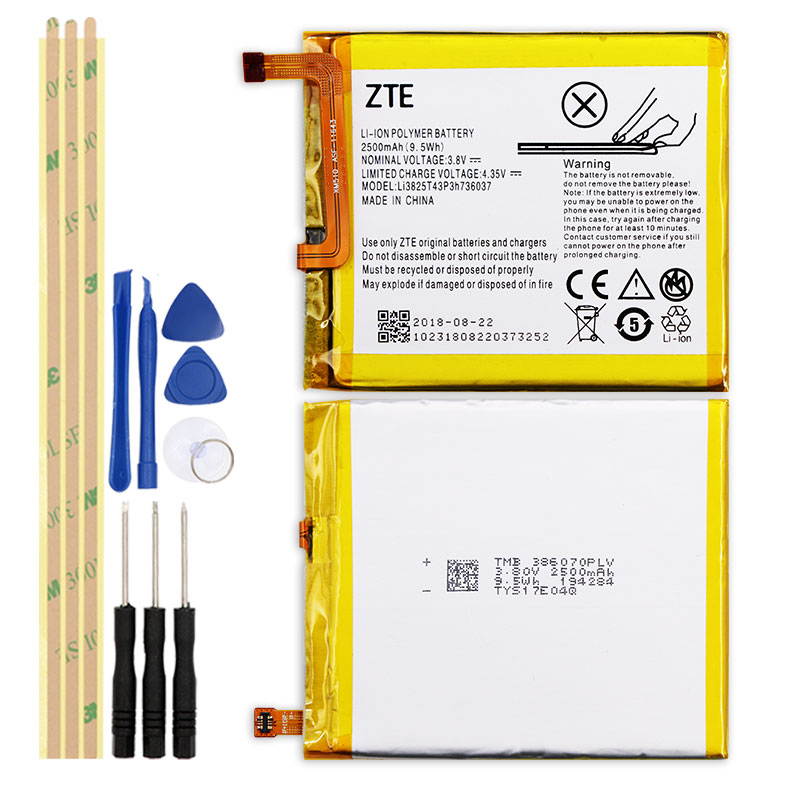 Li3825T43P3h736037 For ZTE BV0720 / For ZTE Blade A2 / For ZTE Blade V7 Lite Battery 2500mAh Cell Phone Replacement Batteries