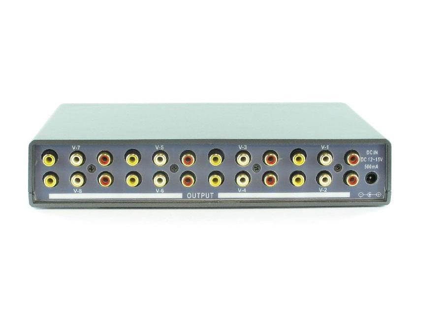 1x8 1:8 AV COMPOSITE RCA DISTRIBUTION AMPLIFIER SB-3708