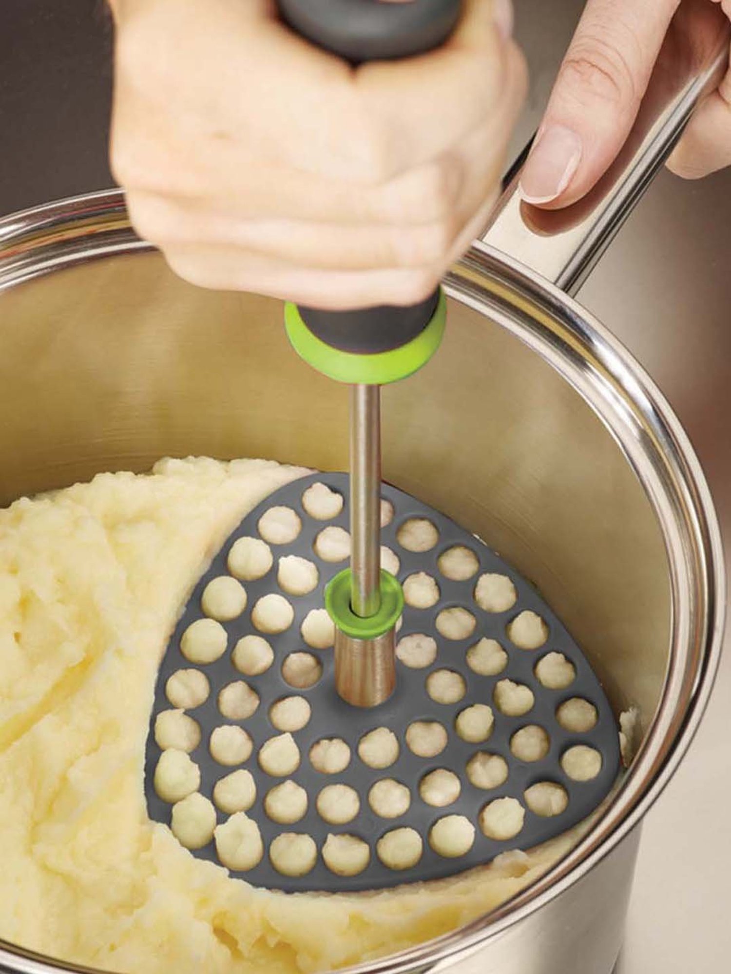 JOSEPH JOSEPH Grey Stainless Steel 10 cm Folding Masher - Set of 1