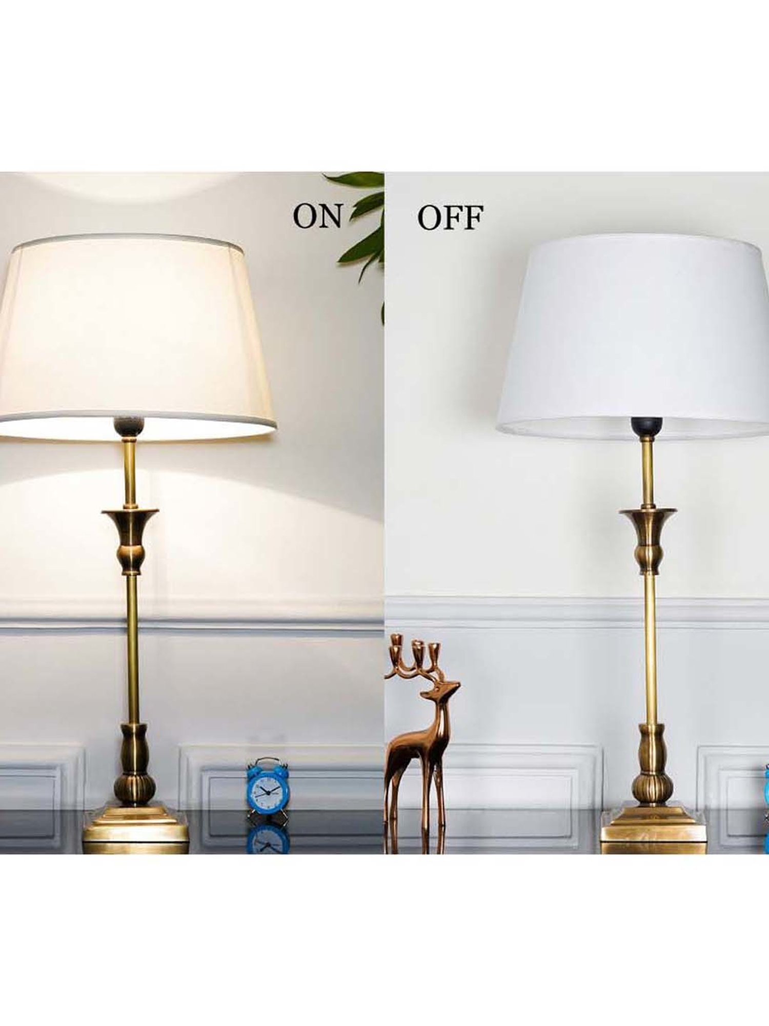 DecorativeRay Red PVC Study Table Lamp - Set of 1