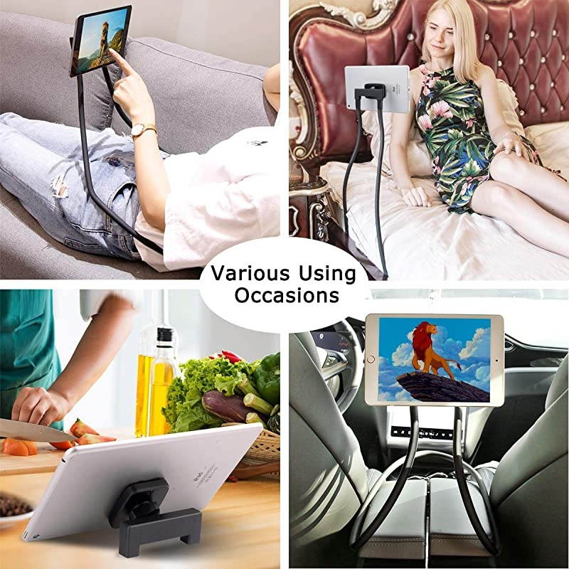 Magnetic Phone Holder Gooseneck Bed Cell Phone Holders Universal Mobile Phone Stand Flexible Tablet Stand Holder Neck Phone Holder Compatible of Phones Tablets