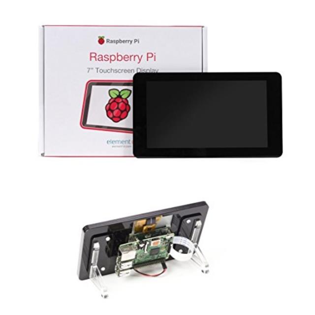 official raspberry pi 7" touchscreen w/ pimoroni black lcd stand
