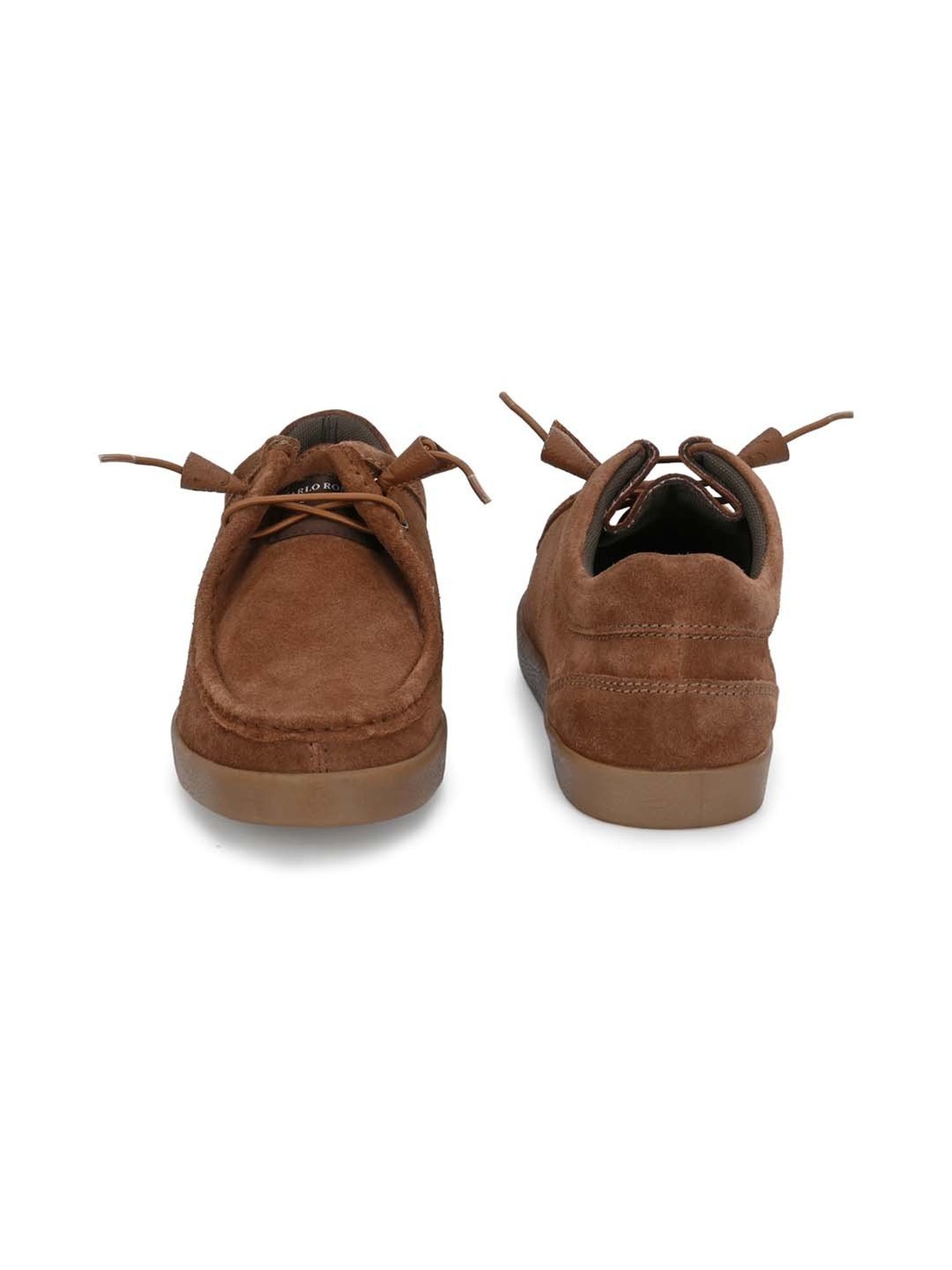 Carlo Romano Men's Dark Tan Derby Shoes