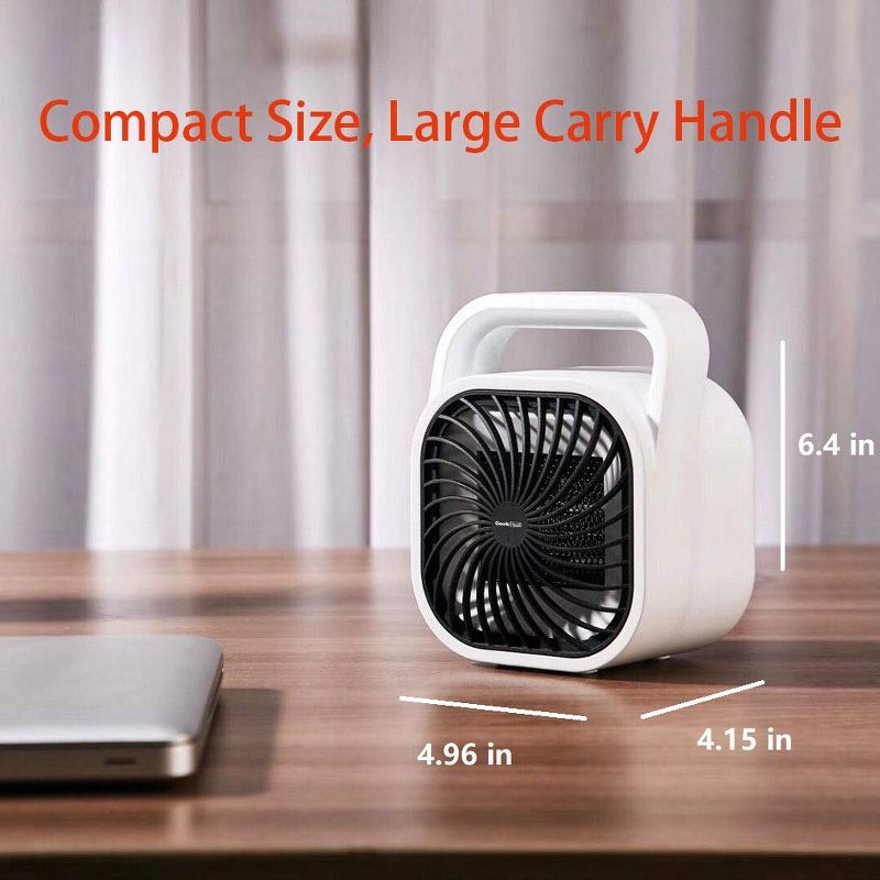 Geek Heat HA31-05E 500 Watt Min Personal Portable Ceramic Fan Space Heater (2 Pack)