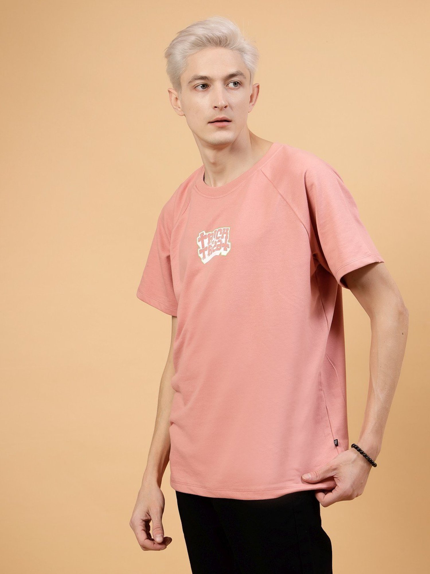 Rigo Pink Loose Fit Printed T-Shirt