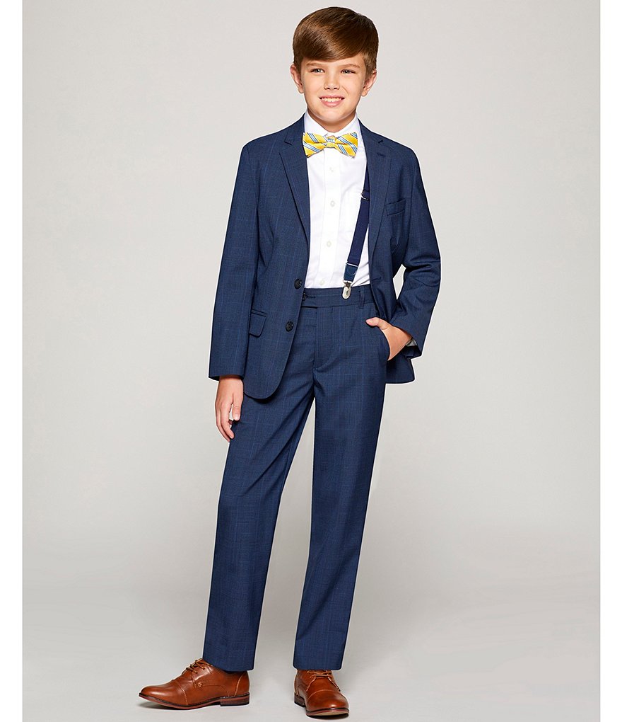 Class Club Gold Label Big Boys 8-20 Glen Plaid Suit Jacket