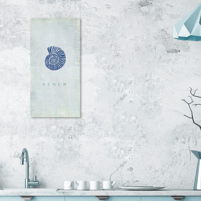 12"x24" Beach Bath 3 By Dallas Drotz Art On Canvas - Fine Art Canvas