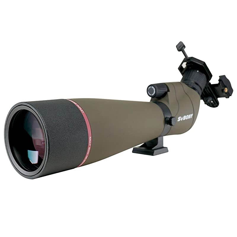 SV13 Spotting Scope Telescope for Hunting 20-60X80mm Zoom Range IPX7 Waterproof with Phone Adapter Bird Watching
