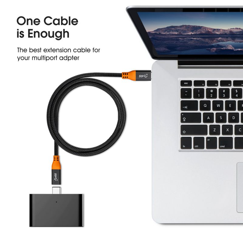 USB Type C Extension Cable 3ft, iXever USB Type C Gen2 10Gbps 100W (20V/5A) PD Fast Charging,USB 3.1 C Male to Female Extender Cord Compatible with Nintendo Switch, MacBook, Pro Pixel 3 2 XL