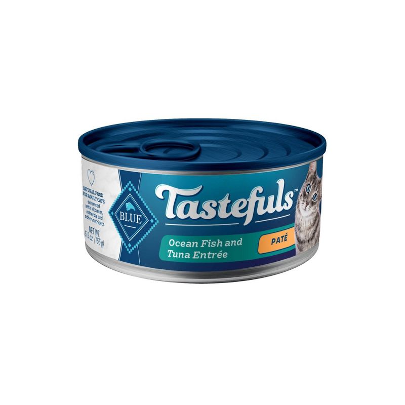 Blue Buffalo Tastefuls Adult Cat Ocean Fish and Tuna Entree Pate Wet Cat Food - 5.5oz