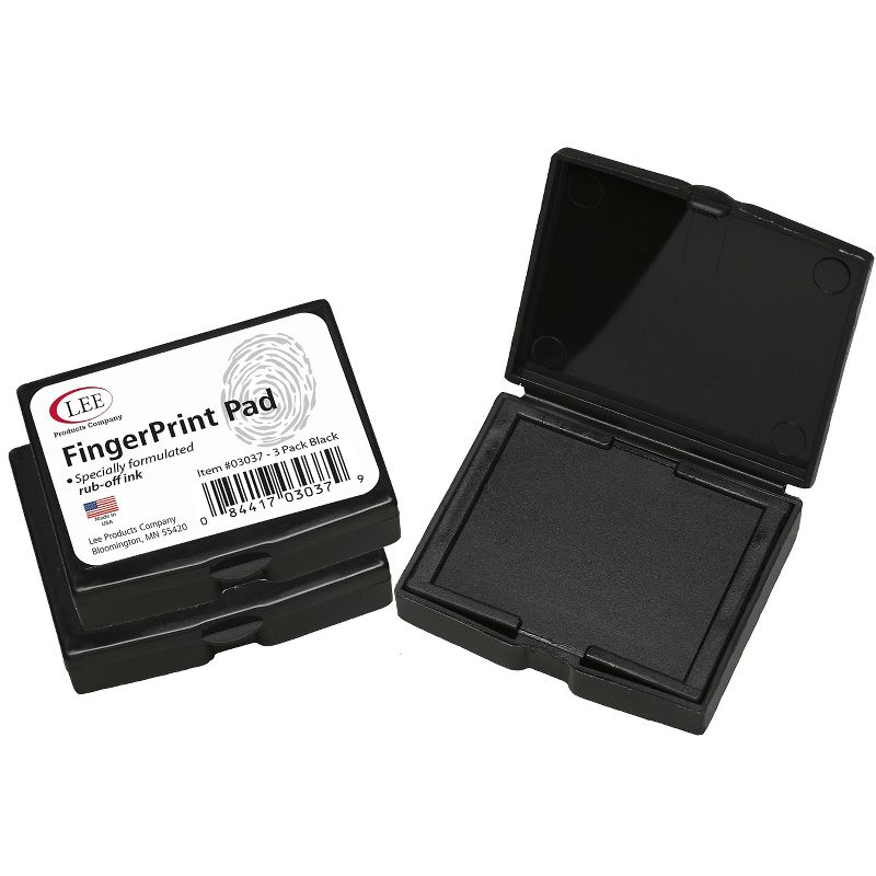 Lee Products Inkless Fingerprint Pad, Black Ink 03037