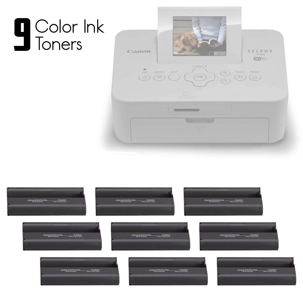 3 Pack Canon KP-108IN / KP108 Color Ink Paper includes 108 Ink Paper sheets + 6 Ink toners for Canon Selphy CP1300, CP1200, CP910, CP900, cp770, cp760 Compact Photo Printers