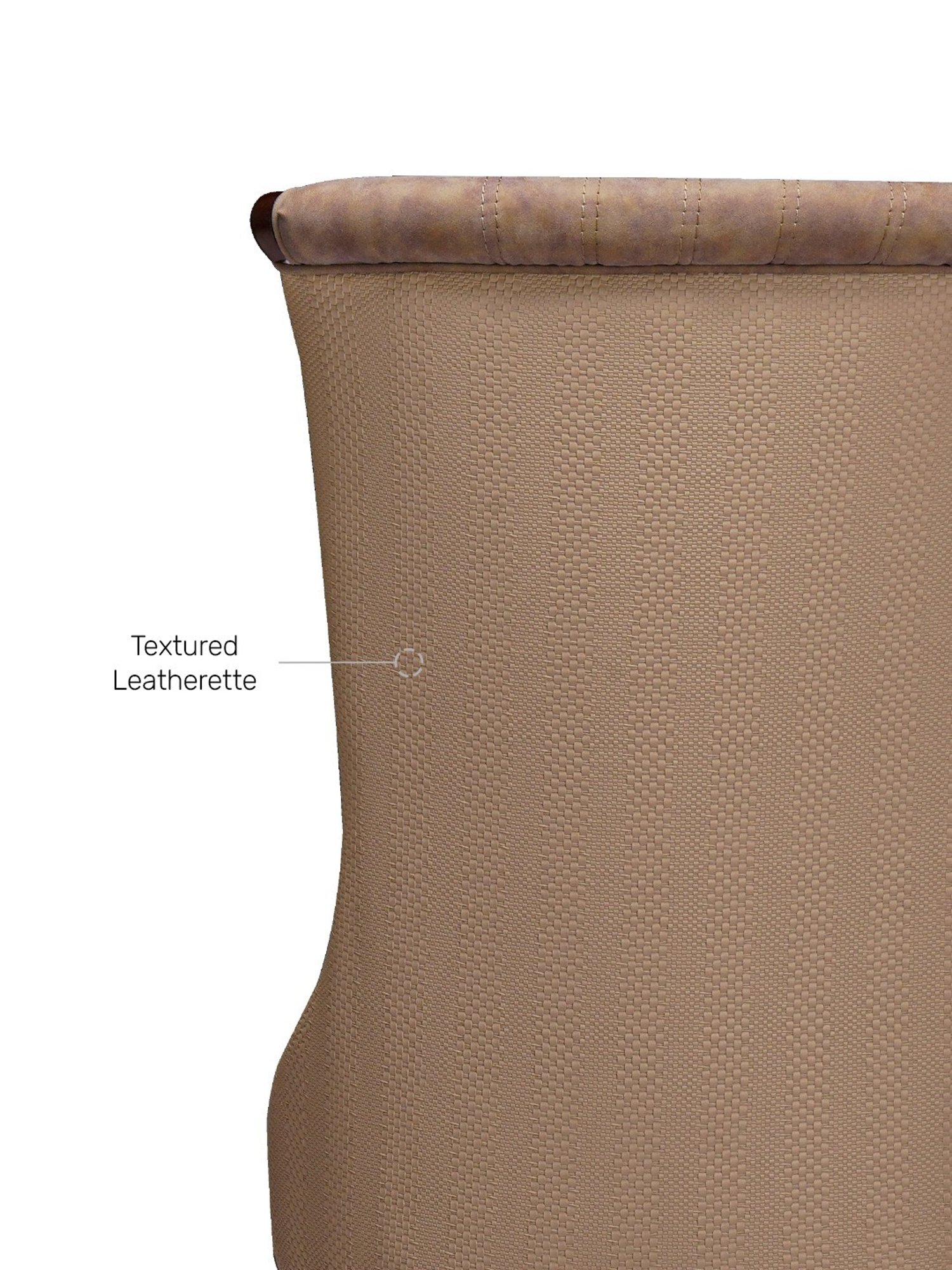 Durian Sabrina Modern Brown & Beige Premium Leatherette Dining Chair